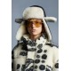 8 MONCLER PALM ANGELS Baden Short Down Jacket Men Down Puffer Coat Winter Outerwear Black White Tactile Teddy Jacquard1