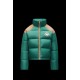 8 MONCLER PALM ANGELS Kelsey Short Down Jacket Mens Down Puffer Coat Winter Outerwear Forest Green