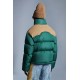 8 MONCLER PALM ANGELS Kelsey Short Down Jacket Mens Down Puffer Coat Winter Outerwear Forest Green