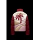 8 MONCLER PALM ANGELS Panamint Short Down Jacket Men Down Puffer Coat Winter Outerwear Burgundy Red