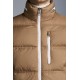 MONCLER Delaume Short Down Jacket Men Puffer Down Coat Winter Outerwear Camel Beige