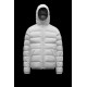 MONCLER Freville Down Jacket Mens Hooded Puffer Down Coat Winter Outerwear Reversible Off White Silver