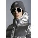 MONCLER Freville Down Jacket Mens Hooded Puffer Down Coat Winter Outerwear Reversible Off White Silver