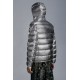 MONCLER Freville Down Jacket Mens Hooded Puffer Down Coat Winter Outerwear Reversible Off White Silver