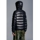 MONCLER Freville Reversible Down Jacket Mens Hooded Puffer Down Coat Winter Outerwear Night Blue