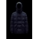 MONCLER Grimblat Short Down Jacket Mens Hooded Puffer Down Coat Winter Outerwear Night Blue