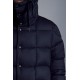 MONCLER Grimblat Short Down Jacket Mens Hooded Puffer Down Coat Winter Outerwear Night Blue