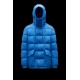 MONCLER Grimblat Short Down Jacket Mens Hooded Puffer Down Coat Winter Outerwear Sky Blue