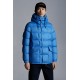 MONCLER Grimblat Short Down Jacket Mens Hooded Puffer Down Coat Winter Outerwear Sky Blue