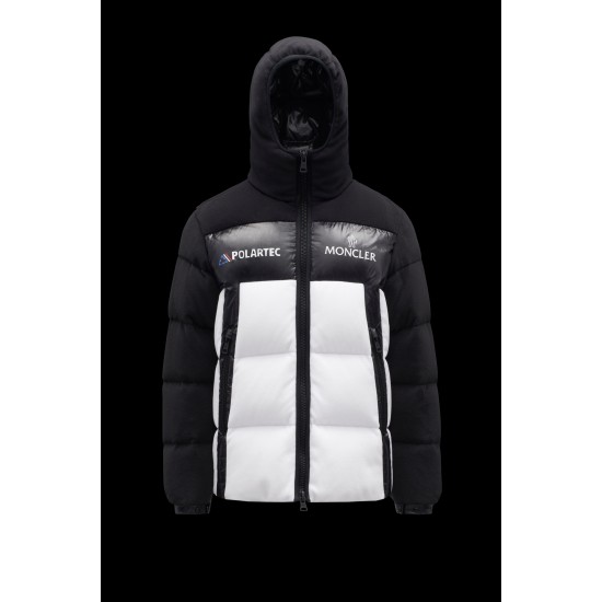 MONCLER Malavoy Short Down Jacket Mens Hooded Puffer Down Coat Winter Outerwear Black White