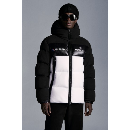 MONCLER Malavoy Short Down Jacket Mens Hooded Puffer Down Coat Winter Outerwear Black White