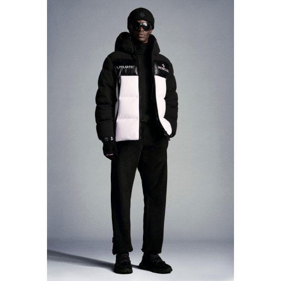 MONCLER Malavoy Short Down Jacket Mens Hooded Puffer Down Coat Winter Outerwear Black White