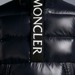 MONCLER Maury Down Jacket Mens Hooded Puffer Down Coat Winter Outerwear Night Blue2