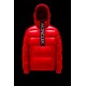 MONCLER Maury Down Jacket Mens Hooded Puffer Down Coat Winter Outerwear Ruby Red