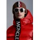 MONCLER Maury Down Jacket Mens Hooded Puffer Down Coat Winter Outerwear Ruby Red