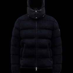 MONCLER Michon Hooded Down Jacket Mens Puffer Down Coat Winter Outerwear Night Blue