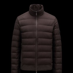 MONCLER Moguy Short Down Jacket Men Winter Down Coat Outerwear Dark Purple