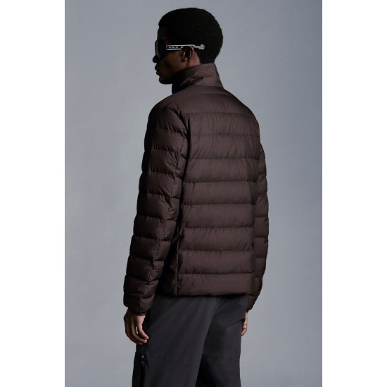 MONCLER Moguy Short Down Jacket Men Winter Down Coat Outerwear Dark Purple