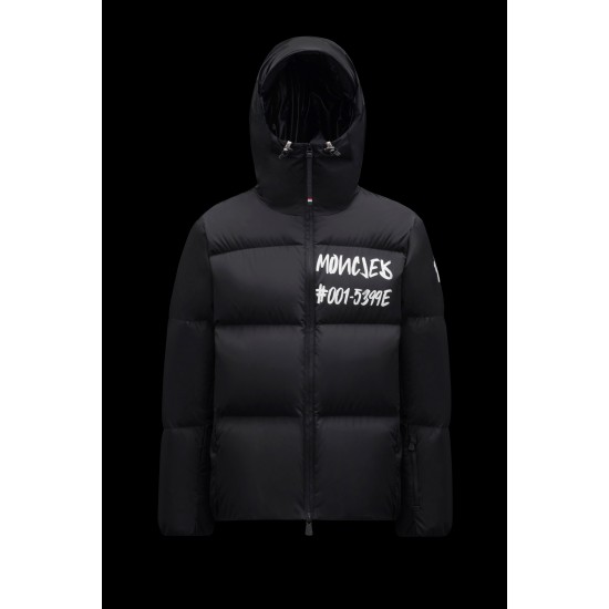 Moncler GRENOBLE Mens Puffers Hooded Down Jackets Short Casual Style Black