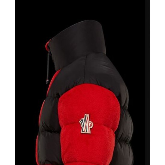 Moncler GRENOBLE Mens Puffers Hooded Down Jackets Short Casual Style Red Black