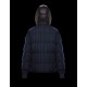 Moncler GRENOBLE Mens Puffers Hooded Down Jackets Short Stripe Navy Blue