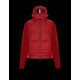 Moncler GRENOBLE Nylon Plain Logo Mens Padded Hooded Down Jackets Red