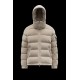 Moncler Maya Corduroy Jacket Short Quilted Down Jackets Mens Hooded Puffer Coat Winter Outwear Melange Light Gray