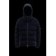 Moncler Maya Corduroy Jacket Short Quilted Down Jackets Mens Hooded Puffer Coat Winter Outwear Night Blue