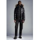 Moncler Maya Fur Short Quilted Down Jackets Mens Hooded Puffer Coat Winter Outwear Black