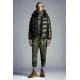 Moncler Maya Short Quilted Down Jacket Mens Hooded Puffer Coat Winter Outwear Army Green