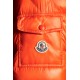 Moncler Maya Short Quilted Down Jacket Mens Hooded Puffer Coat Winter Outwear Bright Orange