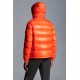 Moncler Maya Short Quilted Down Jacket Mens Hooded Puffer Coat Winter Outwear Bright Orange