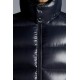 Moncler Maya Short Quilted Down Jacket Mens Hooded Puffer Coat Winter Outwear Night Blue