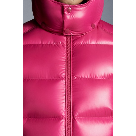 Moncler Maya Short Quilted Down Jacket Mens Hooded Puffer Coat Winter Outwear Pink