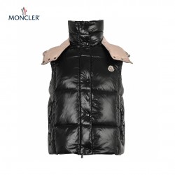 Cheap 19FW Moncler Bormes Black Bige Sleeveless Down Vest Outerwear 