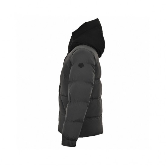 Discount 22FW Moncler Madeira Hooded Short Black Long Sleeves Down Jacket