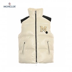 Latest 23FW Moncler Gilets Beige Black Sleeveless Down Vest Outerwear 