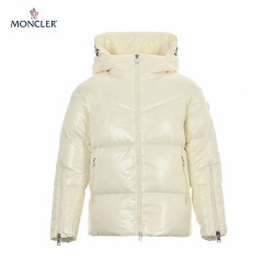 Discount 23FW Moncler Hooded Long Sleeves Short Down Jacket Beige Coats 