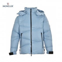 Sale 23FW Moncler Hoodie Long Sleeves Short Down Jacket And Coats Blue Coat 