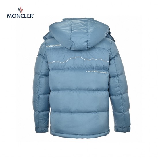 Latest 23FW Moncler Hoodie Long Sleeves Short Down Jacket Blue Coats