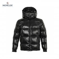 Cheap 23FW Moncler Montclar Quilted Shell Hooded Long Sleeves Short Down Jacket Black Coats 