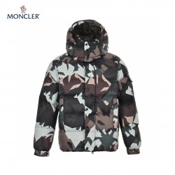 Discount 23FW Moncler Mosa Hooded Long Sleeves Down Jacket Multicolour 