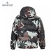 Discount 23FW Moncler Mosa Hooded Long Sleeves Down Jacket Multicolour