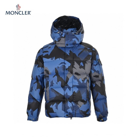 New 23FW Moncler Mosa Hooded Long Sleeves Multicolour Stevens Down Jacket