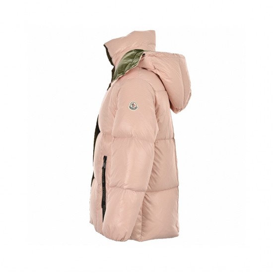 Best 23FW Moncler Parana Hooded Long Sleeves Short Down Jacket Pink Coats