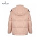 Best 23FW Moncler Parana Hooded Long Sleeves Short Down Jacket Pink Coats