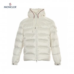 Sale 23FW Moncler Pavin Hood White Long Sleeves Down Jacket 