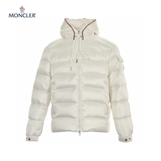 Sale 23FW Moncler Pavin Hood White Long Sleeves Down Jacket