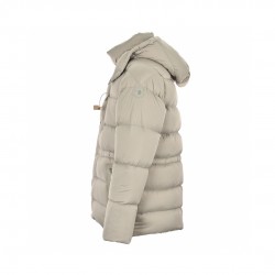 Sale Moncler Bauges Detachable Long Sleeves Short Down Jacket Beige Coats 