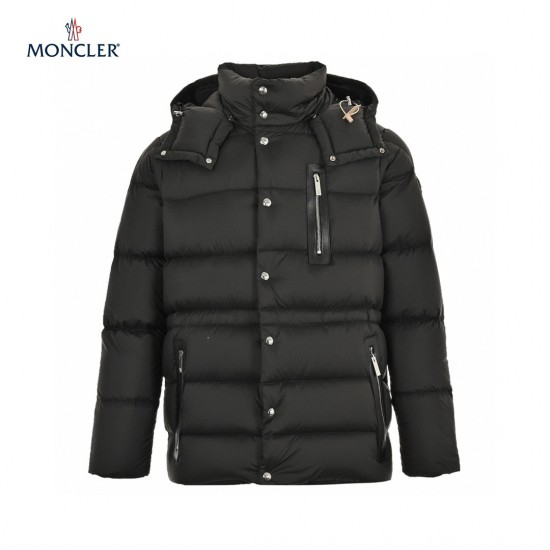 Buy Moncler Bauges Detachable Long Sleeves Short Down Jacket Black Coats